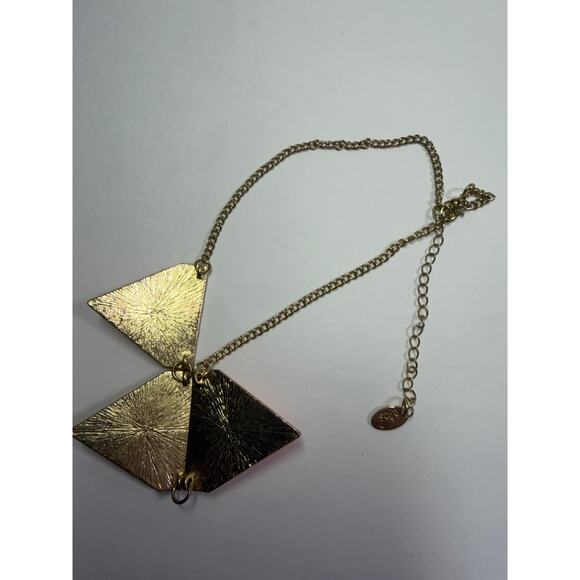 3 orange statement bib flower floral bling enamel necklaces bundle lot - Picture 7 of 12